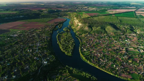 Photo of Naslavcea’s spectacular river views